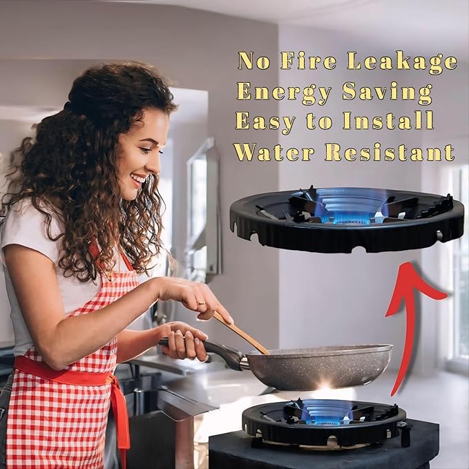 Cooking Gas Saver Windproof Energy Saving Stand {Pack of 2}